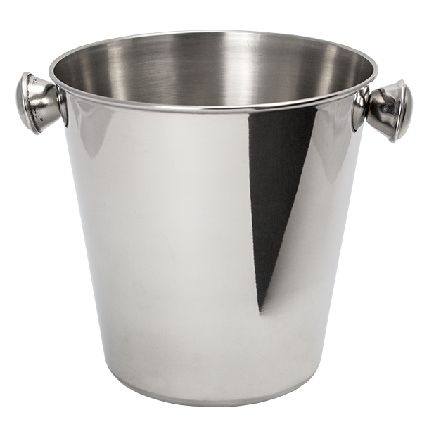 Mini Ice Bucket with Handle, Polish,Stainless St., Ø14,5x14,5cm