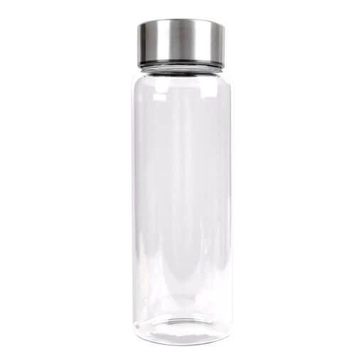 Glas Flasche mit Edelstahldeckel, 750 ml