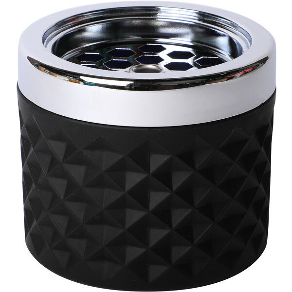 Windaschenbecher Glas Schwarz matt
