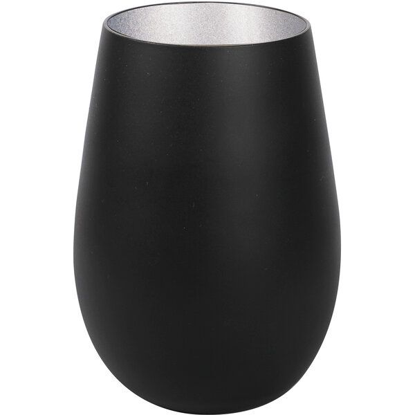 Becher Glas matt Schwarz/Silber 465 ml - Elements