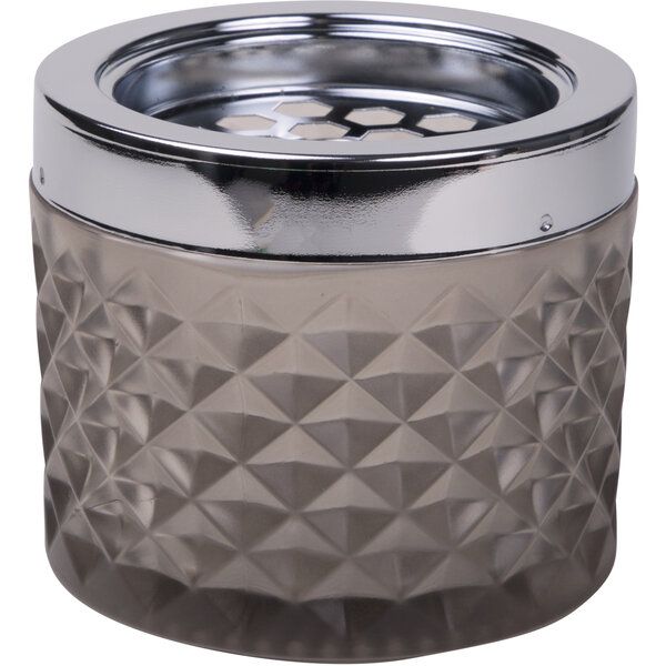 Windaschenbecher Glas, grau-braun (taupe)