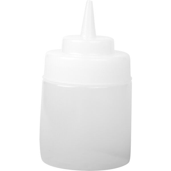 Squeeze bottle, wide mouth, clear, 236 ml
