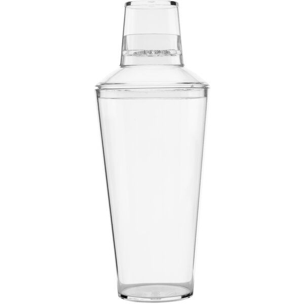 Cocktail-Shaker, plastik 3-teilig, transparent