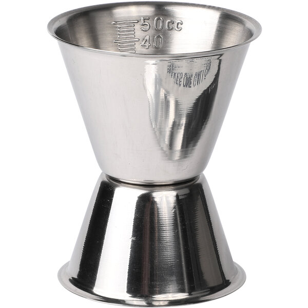Jigger Edelstahl mit Maßeinteilung 35/50cc