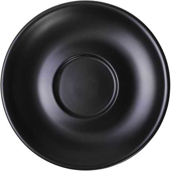 Milchkaffee Untertasse, schwarz, 15,2 cm