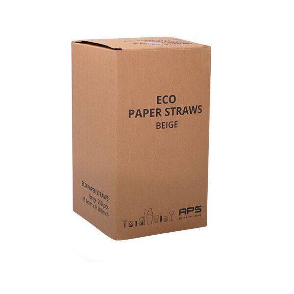 Papier Trinkhalme ECO Beige 6x150mm