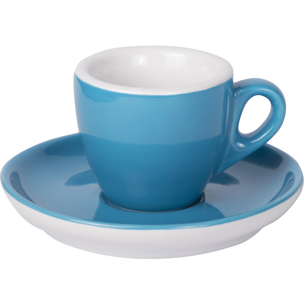 Espresso Tasse mit Untertasse 55ml Blau 312C