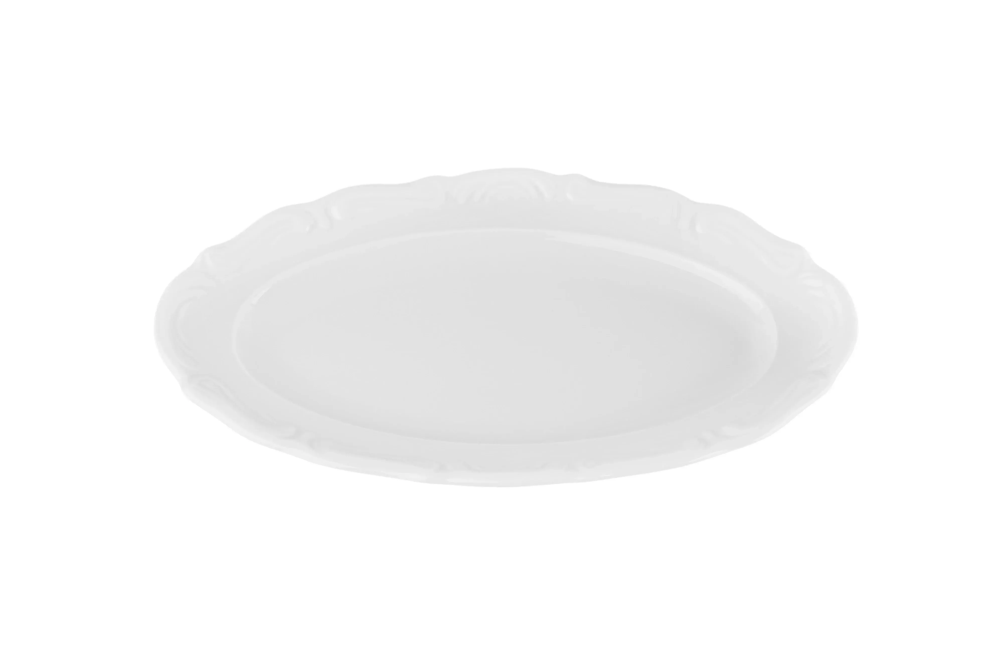 Maria Oval Plate White 35 cm